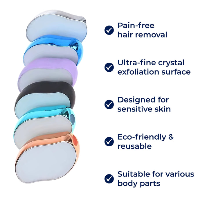 SilkEase | Crystal Hair Remover – Pain-Free Exfoliation – Ultra-Fine Crystal Surface – For Sensitive Skin Bowlift