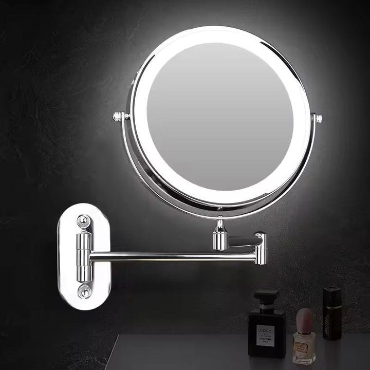 BowLift | Cosmetic Mirror VisoGlow | 3 Light Colors | 3x Magnification | Wireless & Rechargeable