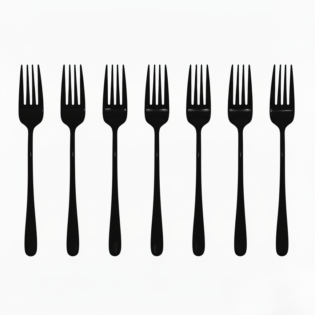 BowLift | Luxury table fork with durable plating shine