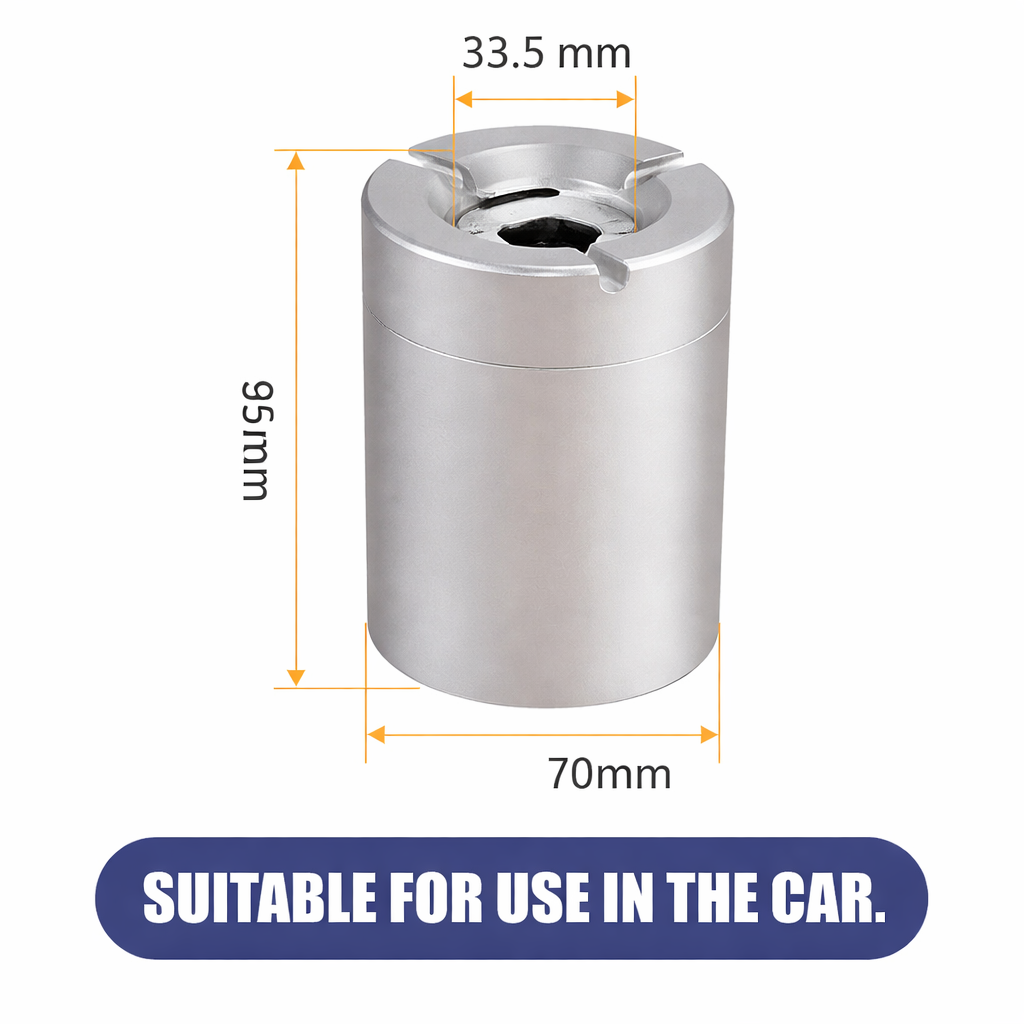 360° Stainless Steel Ashtray with Twist Lid | Bowlift