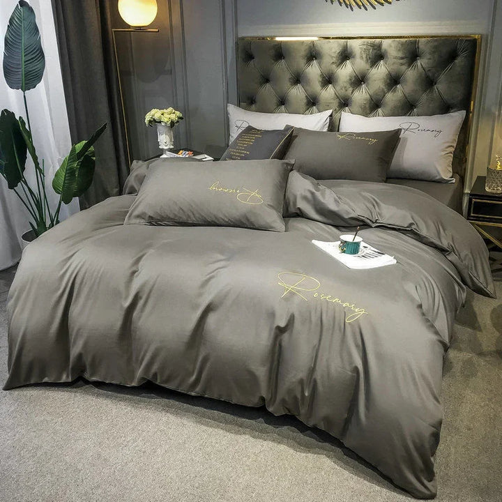 BowLift | EmbroiLux Bedding - Elegant luxury duvet cover with embroidery design
