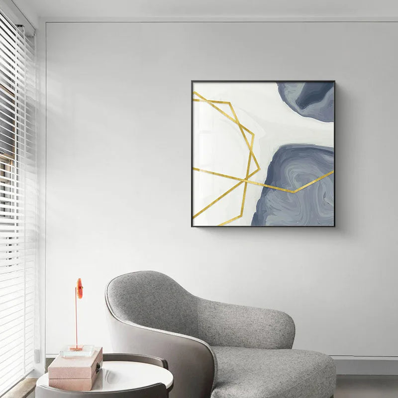 Simple Minimalist Nordic Abstract Square Format Wall Art Fine Art Canvas Prints Pictures For Living Room Bedroom Dining Room Decor | Bowlift