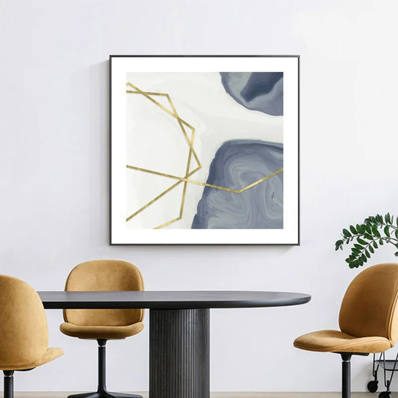 Simple Minimalist Nordic Abstract Square Format Wall Art Fine Art Canvas Prints Pictures For Living Room Bedroom Dining Room Decor | Bowlift
