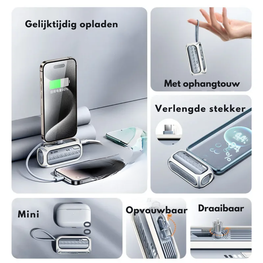 CompactCharge – Stylish Portable Power Bank for Travel Bowlift