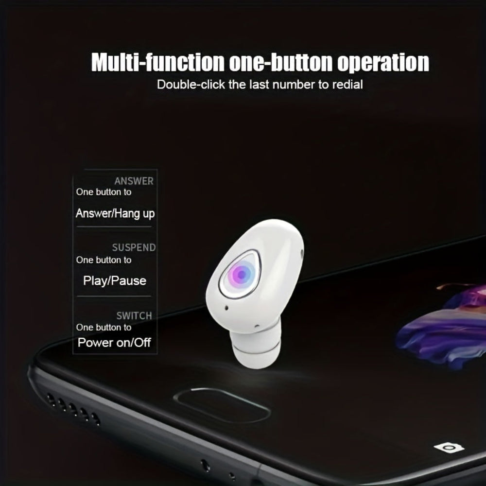 BowLift | Bluetooth Earbud Wireless Mini Invisible Single Ear Headphone