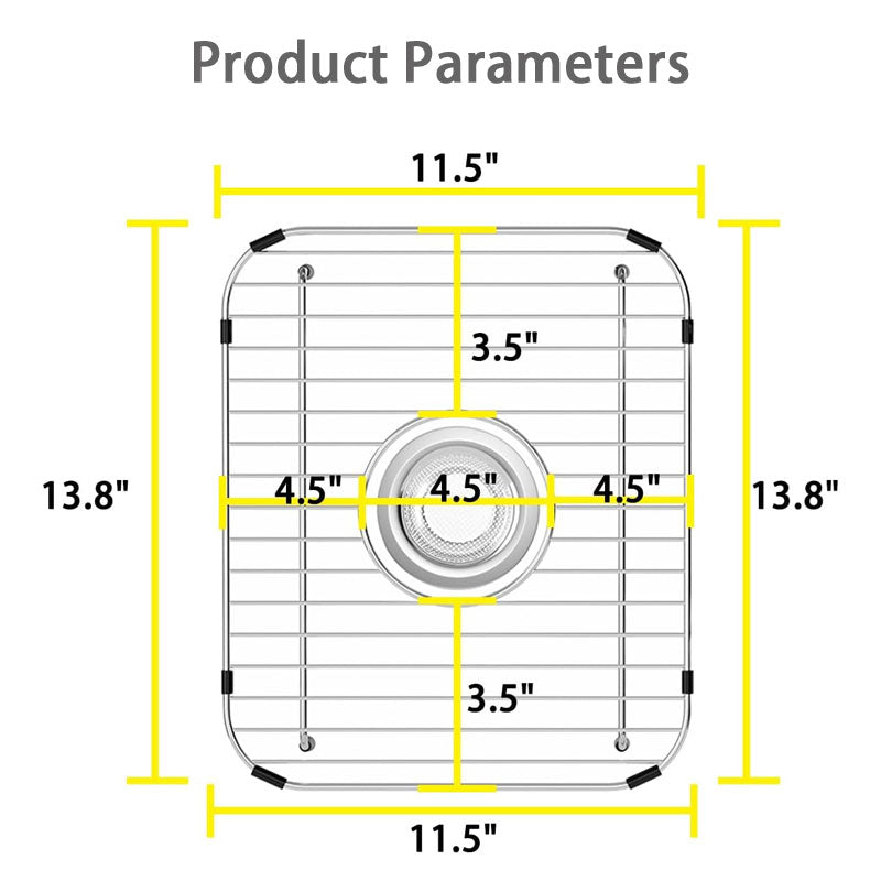 BowLift | Kitchen Sink Protector, Stainless Steel Grid Sink Grille Protector Kitchen Sink Rack For Sink Bottomv