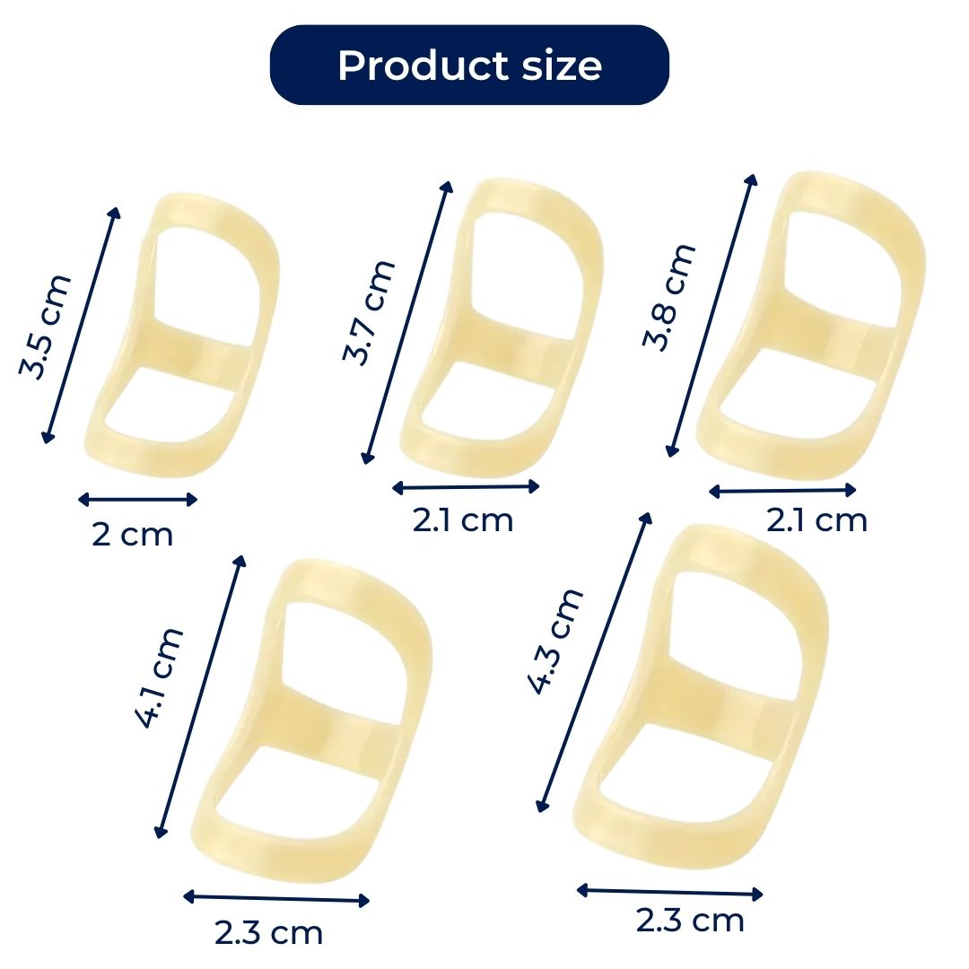 8 Ring Splint – Pain-Relief Stability – Waterproof Plastic – Daily Wear for Finger Strain Bowlift