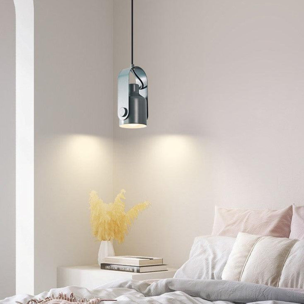 BowLift | Scandinavian Pendant Lamp Wood Look Metal Minimalist Design