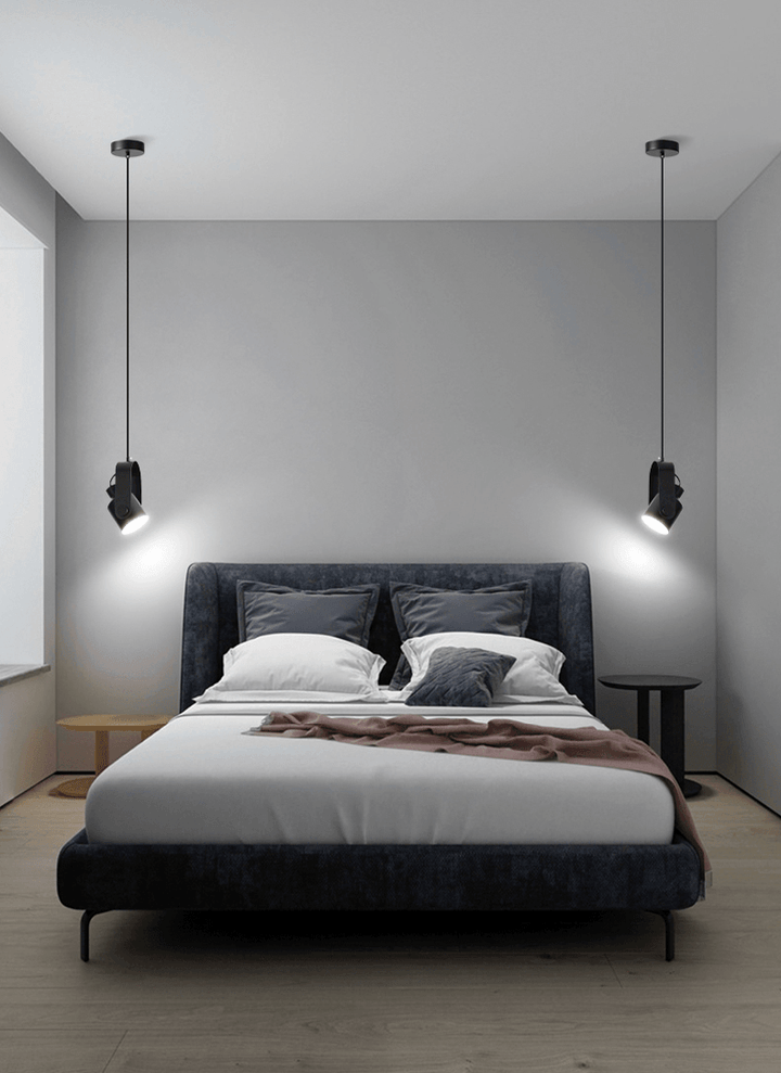 BowLift | Scandinavian Pendant Lamp Wood Look Metal Minimalist Design