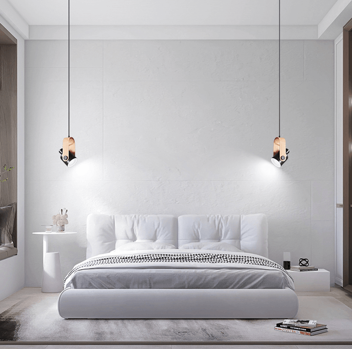 BowLift | Scandinavian Pendant Lamp Wood Look Metal Minimalist Design
