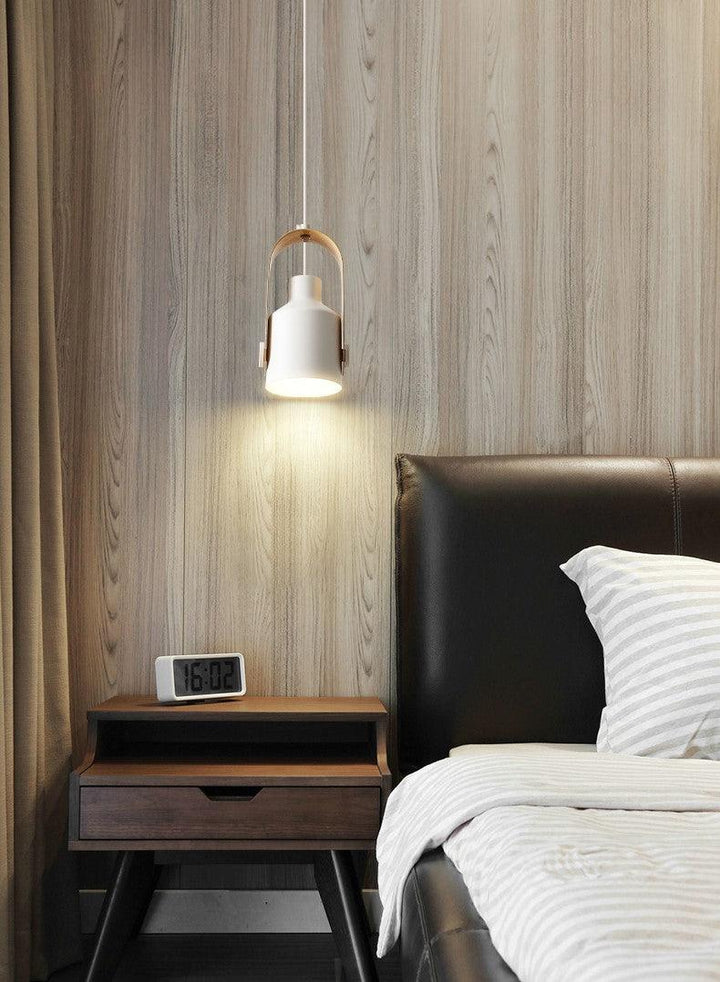 BowLift | Scandinavian Pendant Lamp Wood Look Metal Minimalist Design