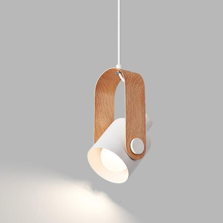 BowLift | Scandinavian Pendant Lamp Wood Look Metal Minimalist Design