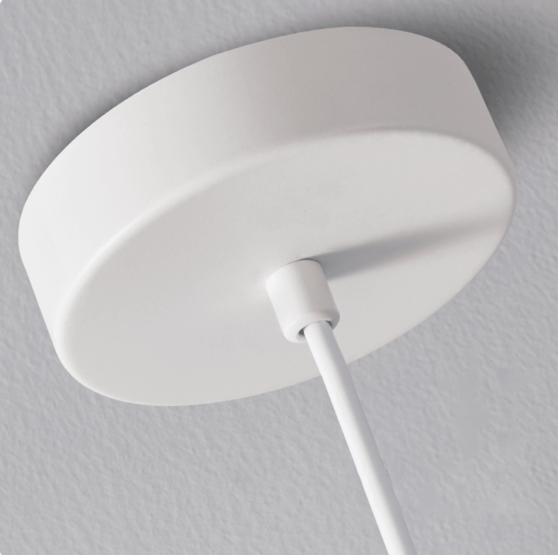 BowLift | Scandinavian Pendant Lamp Wood Look Metal Minimalist Design