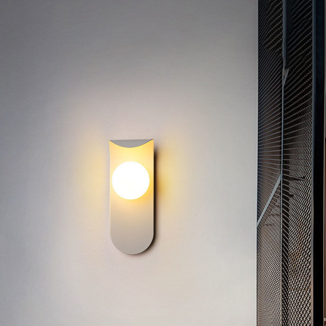 BowLift | Scandinavian Bamboo Wall Lamp, Elegant Wall Sconce with Soft LED Light for Bedroom and Living Room