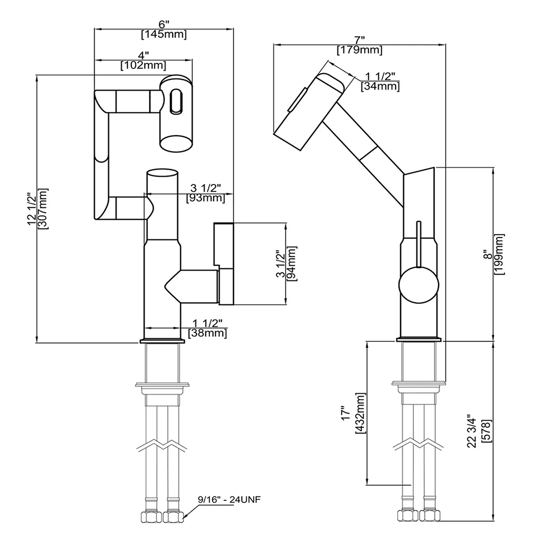 LUSTRAFLOW 360° faucet with LED temperature display | Bowlift
