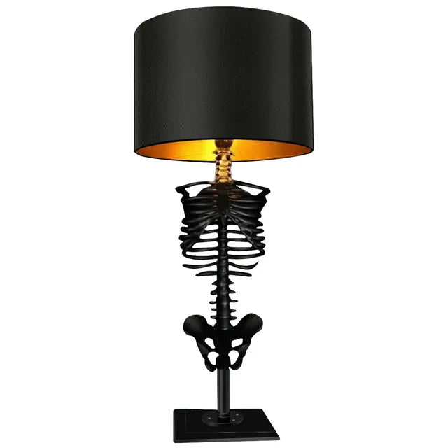 BowLift | Gothic Skeleton Table Lamp – Handmade and Mysterious Design