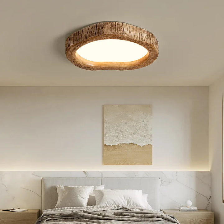 BowLift | Rustic LED Ceiling Lamp with Wood Look - Auralog