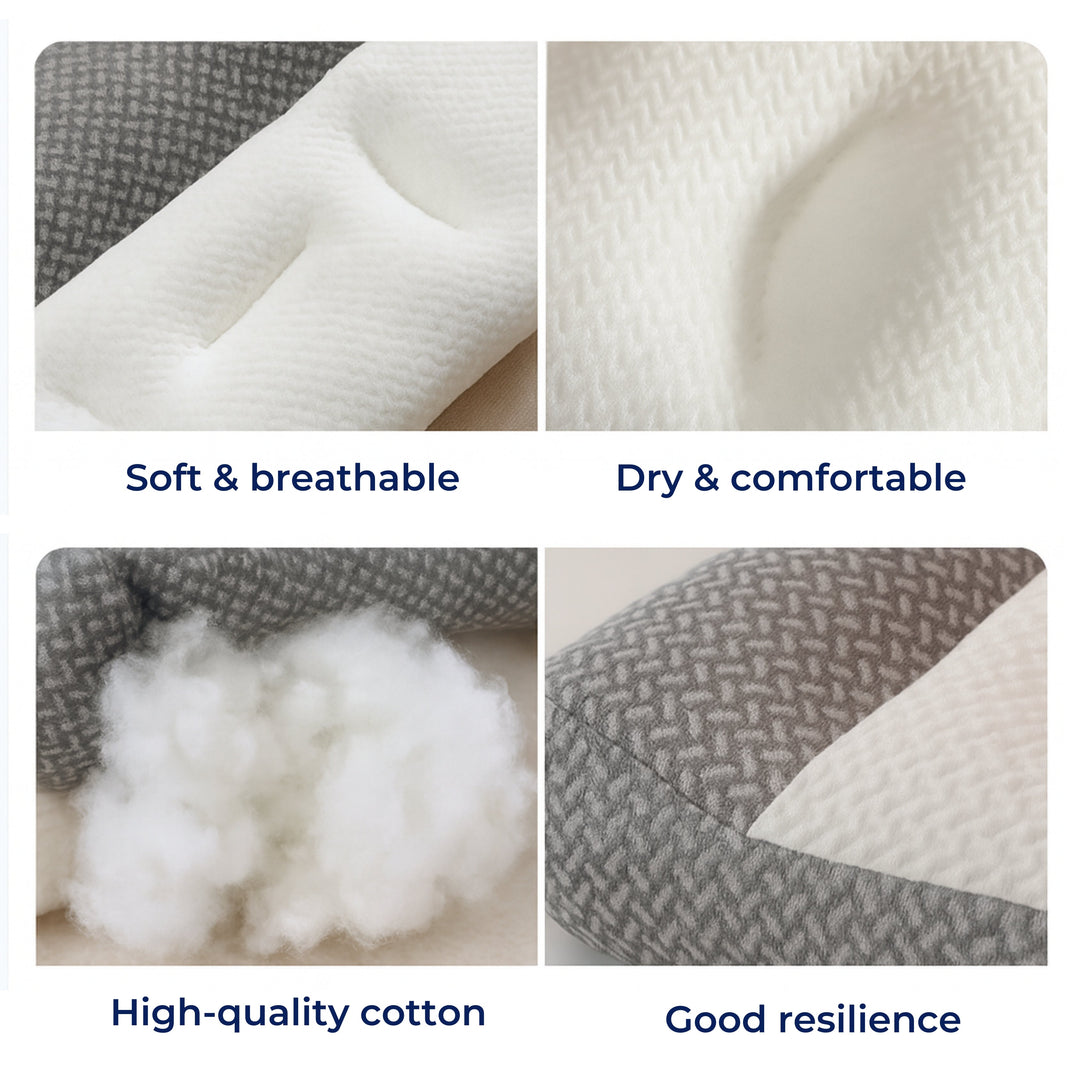 SpineEase | Orthopedic Neck Pillow – Pain Relief – Breathable Memory Foam – For Side Sleepers & All Sleep Positions Bowlift