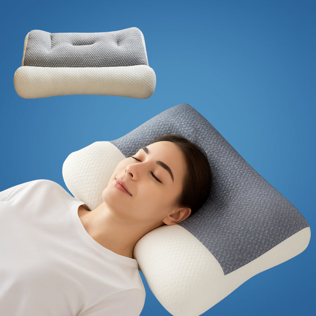 SpineEase | Orthopedic Neck Pillow – Pain Relief – Breathable Memory Foam – For Side Sleepers & All Sleep Positions Bowlift