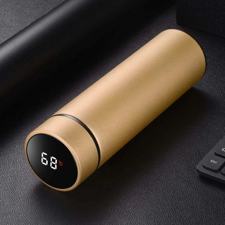 BowLift | Insulated Bottle with Digital Temperature Display – Stainless Steel Travel Mug for Hot and Cold Drinks