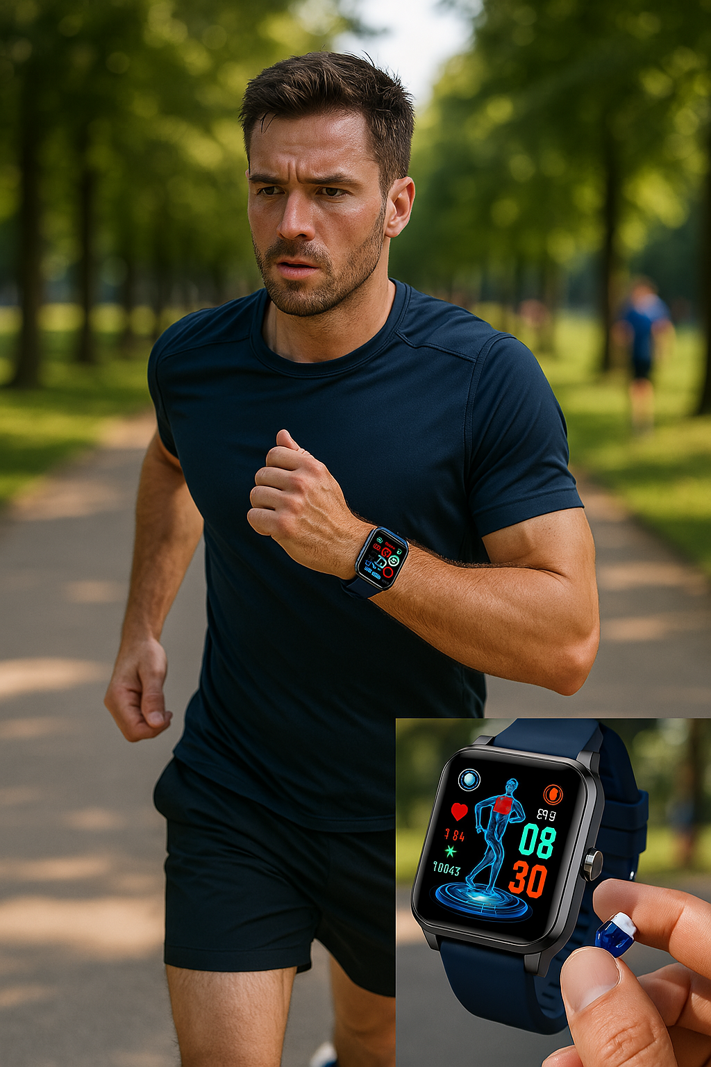 BowLift | Smartwatch for Health & Fitness – EKG, Blood Pressure, Heart Rate Measurement – Compatible with iOS & Android