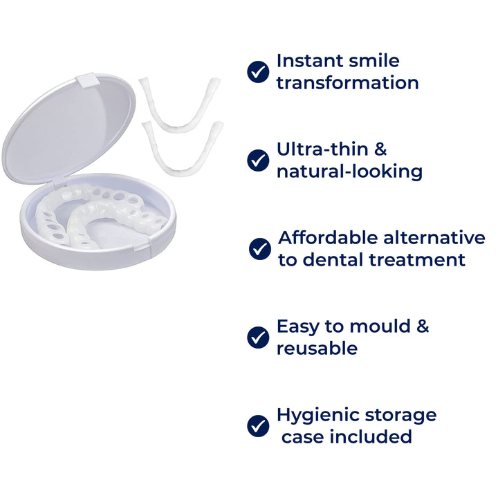 SmileEase | Clip-On Veneers – Instant Smile Enhancement – Ultra-Thin Design – Ideal for Adults Seeking Affordable Dental Solutions Bowlift