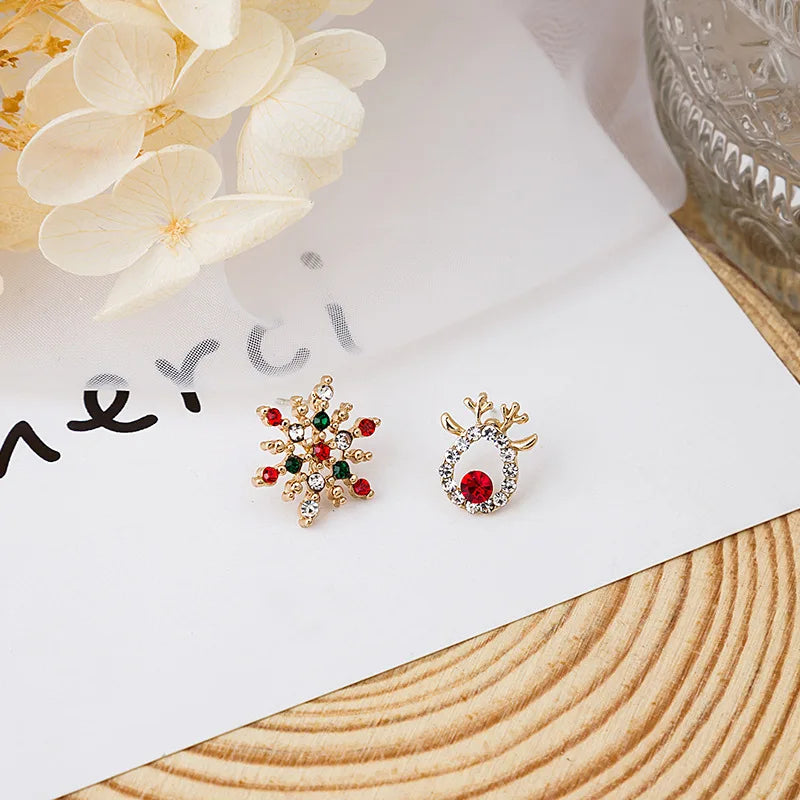 BowLift | Aureline Sneeuwvlok Oorbellen – Elegante Zirkon Charme Oorbellen, Transparante Glans & Perfect Cadeau voor de Feestdagen