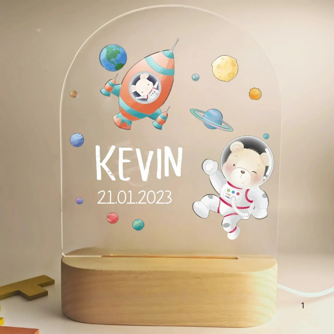 BowLift | Personal Night Light with Name – Soft Warm LED Lighting for Children