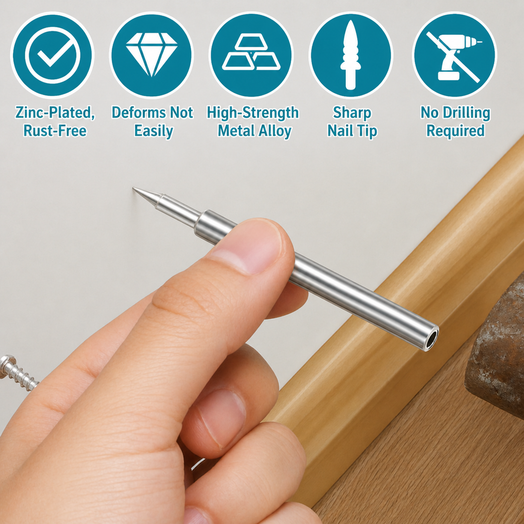 Skirting Board Nail Set – Double Head System 100 Pieces | Bowlift