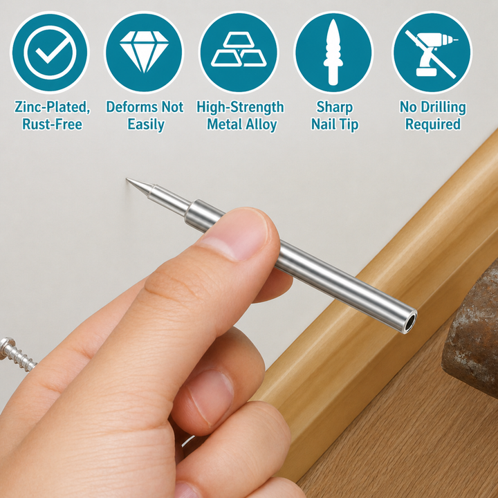 Skirting Board Nail Set – Double Head System 100 Pieces | Bowlift