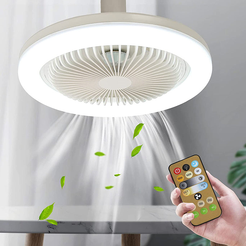 Energy-efficient Ceiling Fan with LED Light & Remote Control | SuitaBowlifte for Any Lamp Socket | Bowlift