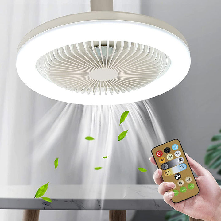 Energy-efficient Ceiling Fan with LED Light & Remote Control | SuitaBowlifte for Any Lamp Socket | Bowlift