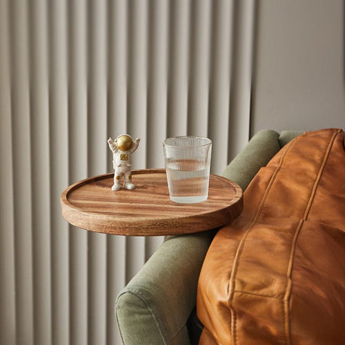 BowLift | Nero – Adjustable Wooden Sofa Armrest Tray | Modern Sofa Arm Table