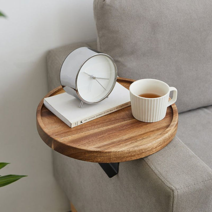 BowLift | Nero – Adjustable Wooden Sofa Armrest Tray | Modern Sofa Arm Table