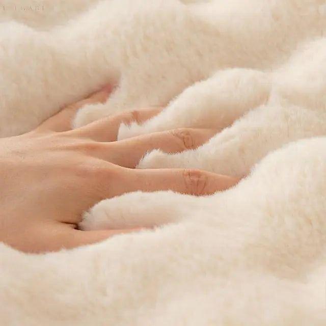 Sofia - Universal Plush Sofa Cover L Shape - Winter Warm Soft | Bowlift