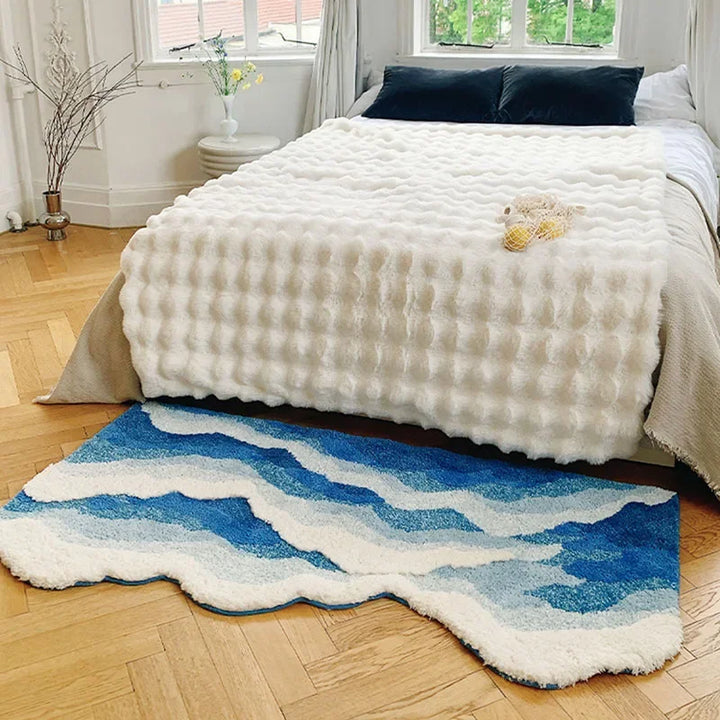 Soft Surf Anti-Slip Plush Wave Rug | Bowlift