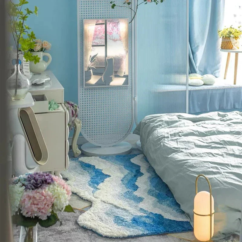 Soft Surf Anti-Slip Plush Wave Rug | Bowlift