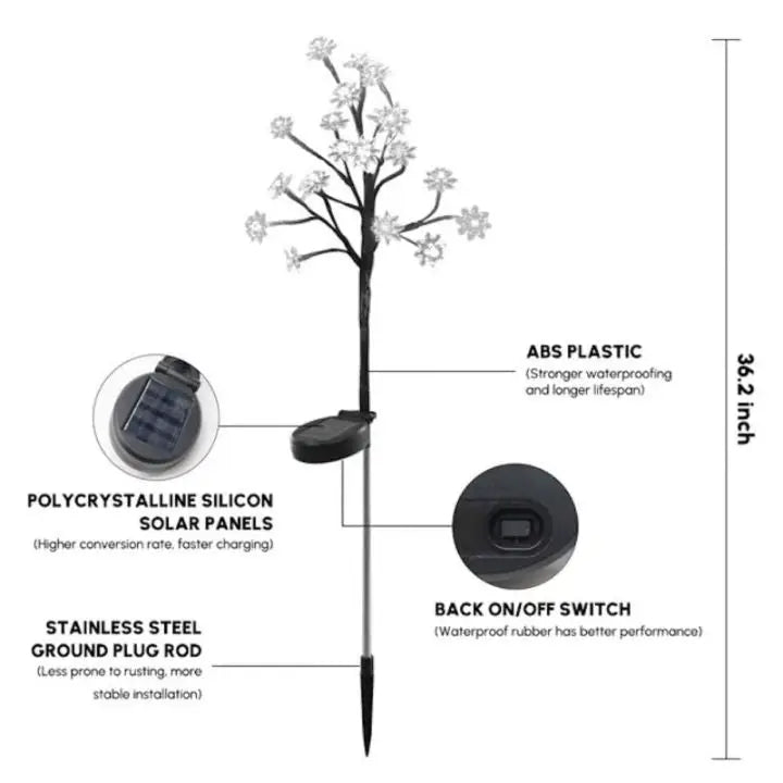 BowLift | Solar Cherry Blossom Lights | Waterproof LED Decor for Outdoors