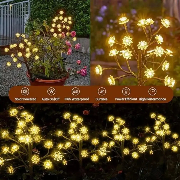 BowLift | Solar Cherry Blossom Lights | Waterproof LED Decor for Outdoors