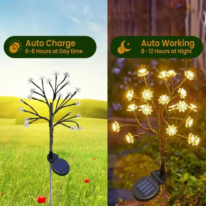 BowLift | Solar Cherry Blossom Lights | Waterproof LED Decor for Outdoors