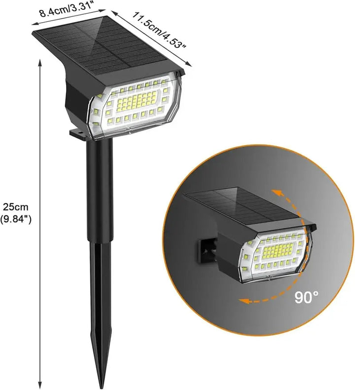 BowLift | Solar-LED-Spotlight for outdoor use – Weatherproof garden lighting with 3 brightness levels