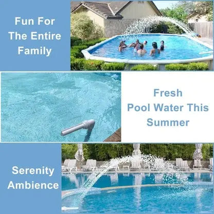 BowLift | Solar Pool Fountain with LED & Double Spray Arch – For Nighttime Pool Magic