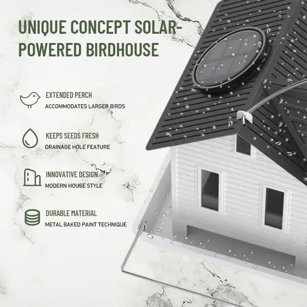 BowLift | Solar-Birdhouse with LED – Illuminating Garden Lantern & Feeder Station in one!