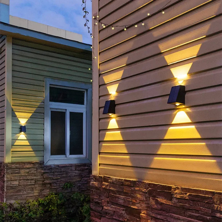 NovaLicht Solar Wall Lamp with Automatic LED Outdoor Lighting | Bowlift