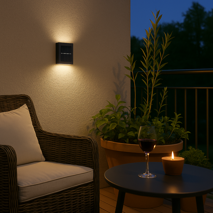 BowLift | SolarGlow Luxe Solar Wall Lamps – Wireless, Stylish & Ready For Sultry Evenings