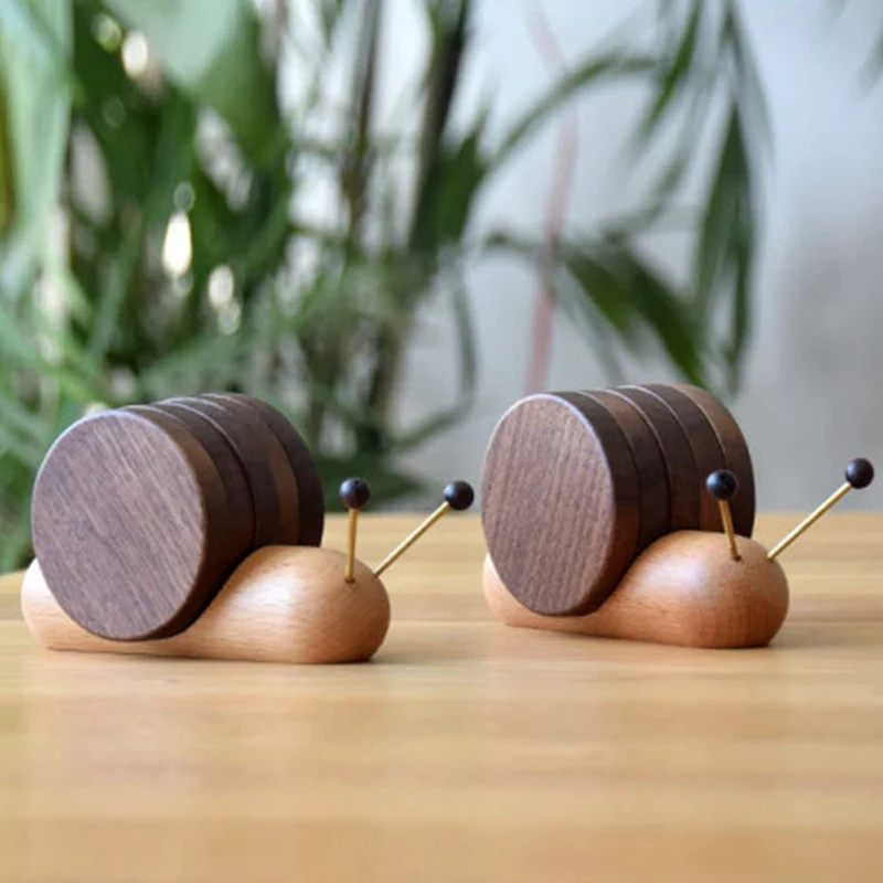 BowLift | Walnut Coasters | Scandinavian Design, Durable & Eco-Friendly for Table Protection