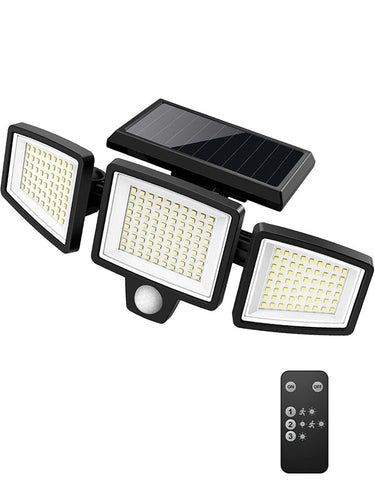 Solar-powered security light with motion detector – LED outdoor spotlight for home and garden | Bowlift