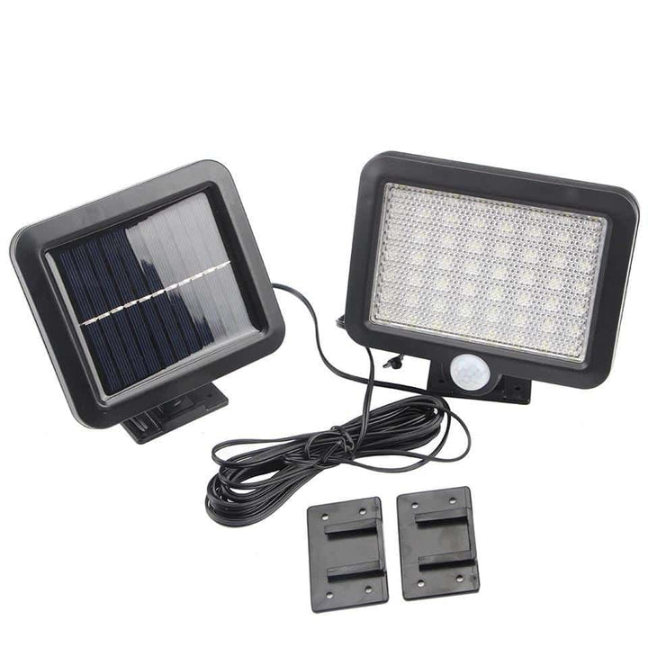 LED lamp black (square) with motion sensor - Solar | Bowlift