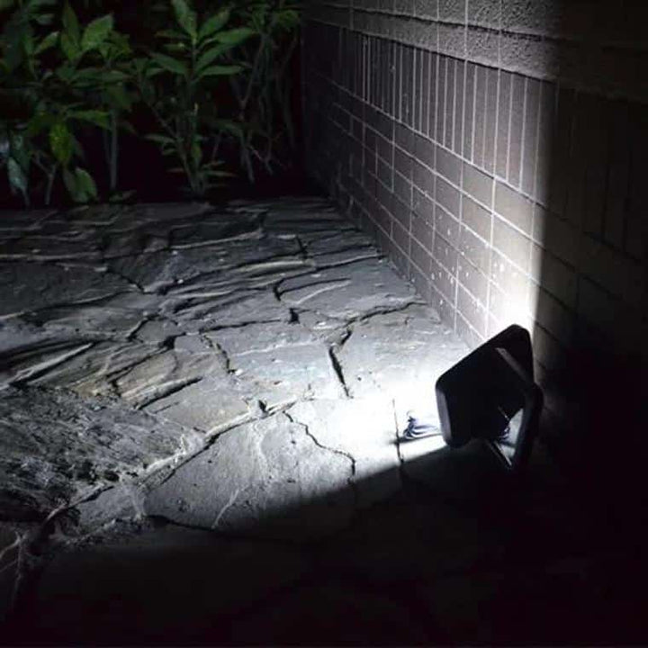 LED lamp black (square) with motion sensor - Solar | Bowlift