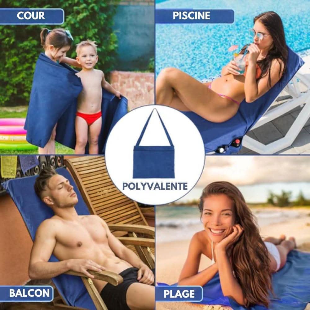 BowLift | Towel with pockets & non-slip grip for deckchairs